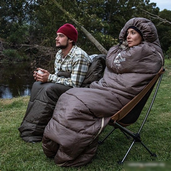 Спальный мешок Naturehike U350 NH20MSD07 (левая молния, коричневый)