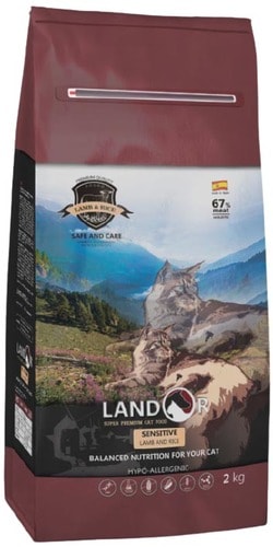 Сухой корм для кошек Landor Sensitive Cat Lamb with Rice 2 кг