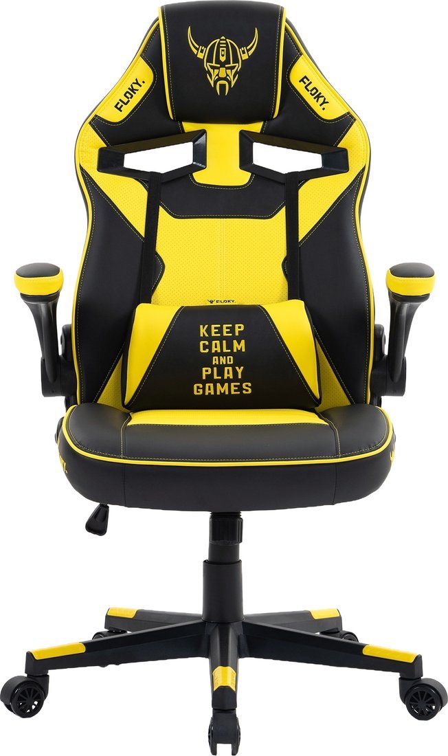 Игровое (геймерское) кресло FLOKY Asgard Yellow-Black (желтый/черный)