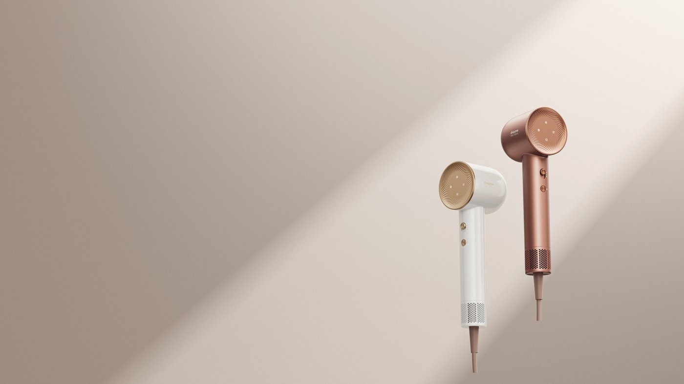 Фен Dreame Hairdryer Glory AHD6A-RS (с переходником на евровилку, розовое золото)