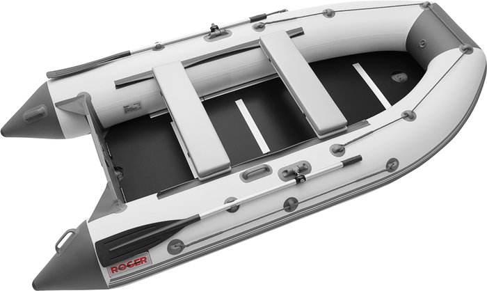 Моторно-гребная лодка Roger Boat Hunter Keel 3500 (малокилевая, белый/графит)