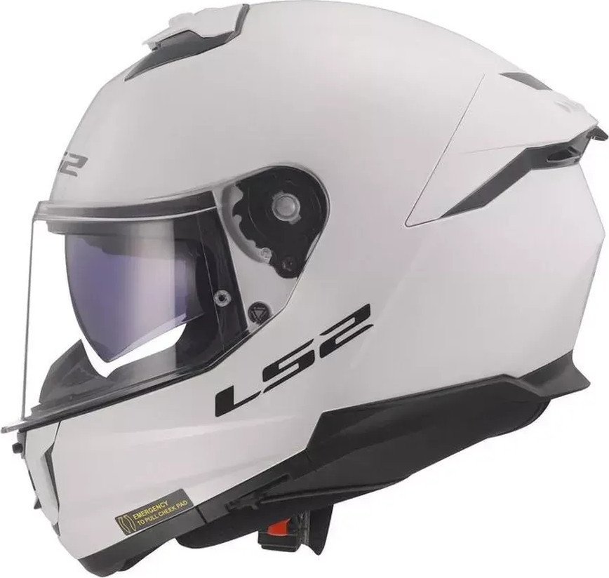 Мотошлем LS2 FF808 Strem II 06 (XL, белый глянцевый)