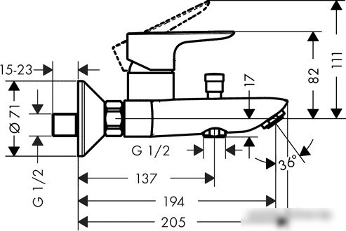 Смеситель Hansgrohe Talis E 71740000 (хром)