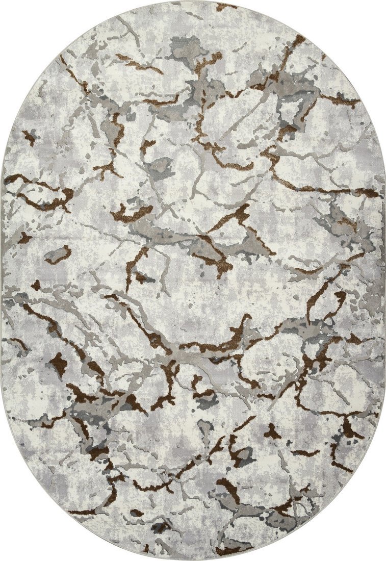 Ковер для жилой комнаты Merinos Palermo F289-OVAL-GRAY-GREEN (1.6x3)
