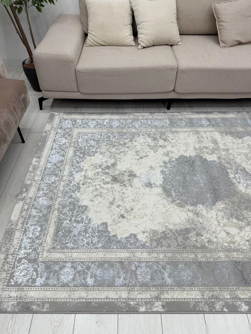 Ковер для жилой комнаты Radjab Carpet Амальфи Прямоугольник A5000A (2x2.9, Cream/L.Grey)