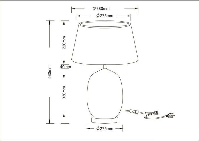 Настольная лампа Arte Lamp A4061LT-1PB