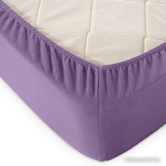 Постельное белье Alleri Трикотажная на резинке 80x200x20см (баклажан)