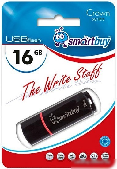 USB Flash Smart Buy Crown 16Gb Black (SB16GBCRW-K)
