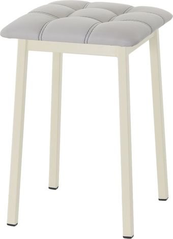 Табурет AMC Comfort 7К3.6 (кожзам, серый/слоновая кость)