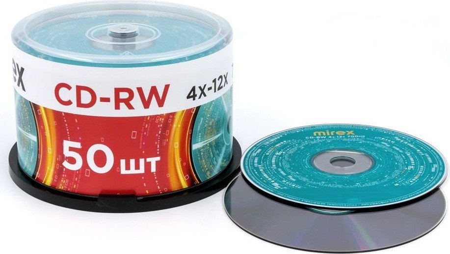 CD-RW диск Mirex 700Mb 12х UL121002A8B (50 шт.)