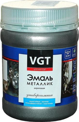Эмаль VGT Универсальная Металлик ВД-АК-1179 230 г (серебристый)