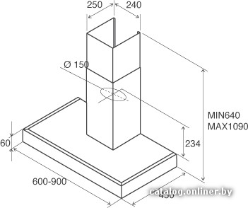 Кухонная вытяжка Jetair Pola P 90 INX 55916910A