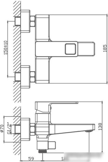Смеситель Haiba HB60615-7 (черный)