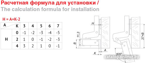 Мебельная петля Boyard H301C02/0910