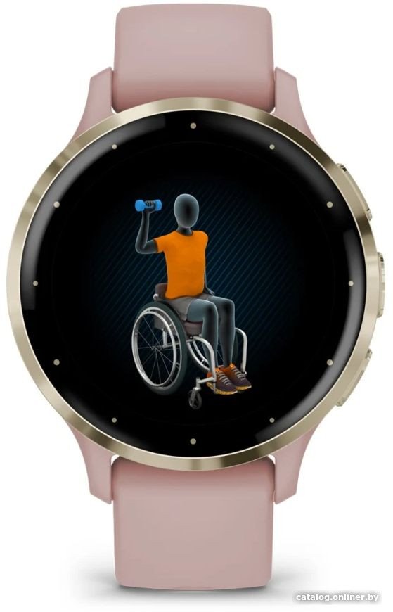 Умные часы Garmin Venu 3S (розовый, с силиконовым ремешком)