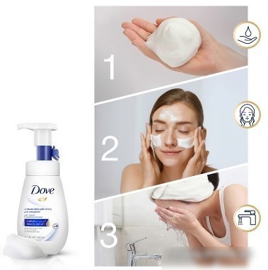 Dove Пенка для умывания Увлажняющий мусс (160 мл)