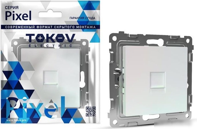 Розетка компьютерная Tokov Electric Pixel TKE-PX-RC1-C04