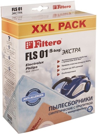Комплект одноразовых мешков Filtero FLS 01 (S-bag) Экстра XXL Pack (8 шт)