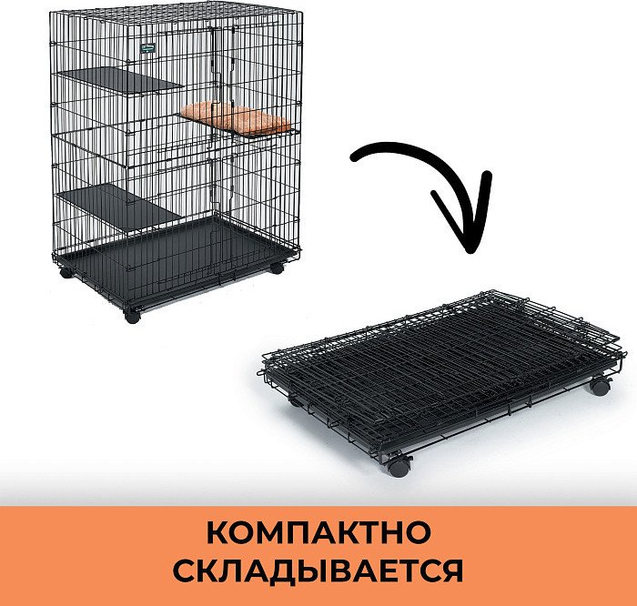 Клетка Midwest Cat Playpens для кошек 91x60x128см
