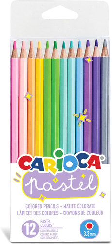 Набор цветных карандашей Carioca Pastel 43034 (12 цв)