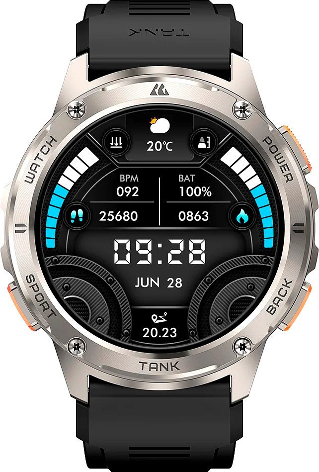Умные часы Kospet Tank T3 (серебристый)