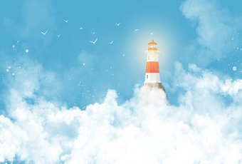 Фотообои Vimala Маяк в небе 270x400