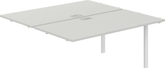 Офисный стол Norden 320х163.8х75 SG.219.SH.63.WH (белый/серый бархат)