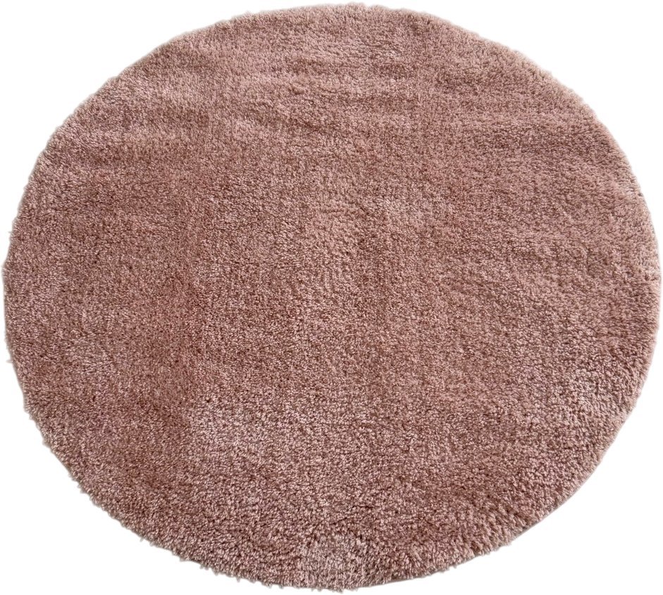 Ковер для жилой комнаты LAXMI Fluffy 01 круг (2.4x2.4, Blush)