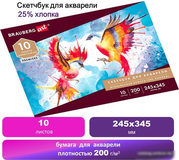 Альбом для рисования BRAUBERG Art 105911 (10 л)