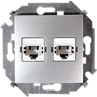 Розетка компьютерная Simon 1591593-033 (алюминий)