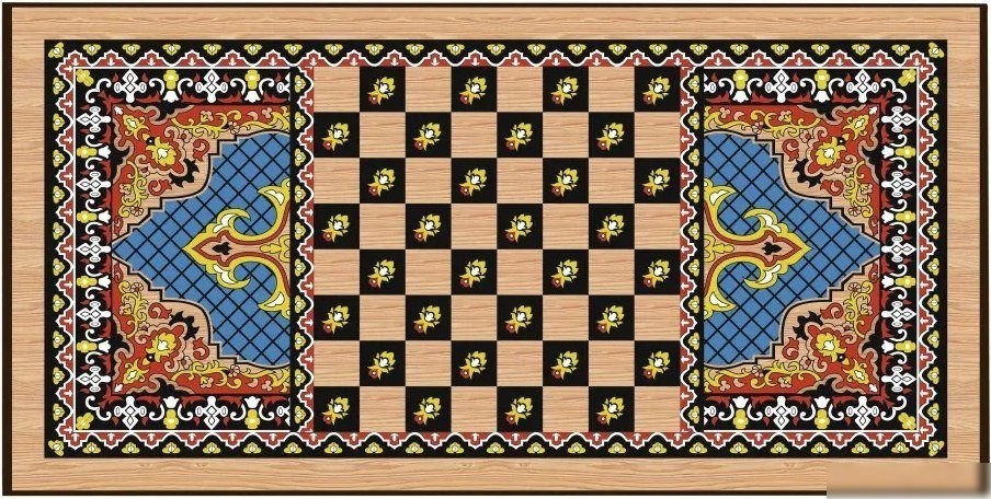 Шашки/нарды Partida Сирия. Голубые средние rasgol50