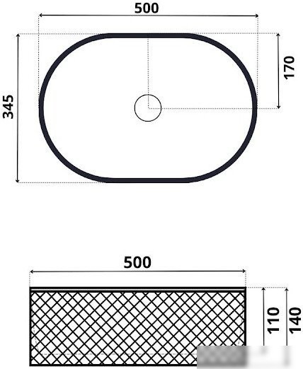 Умывальник Roxen Vine Oval 570240