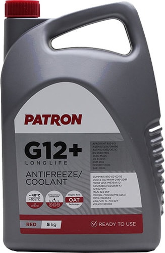 Антифриз Patron G12+ LongLife Red 5кг