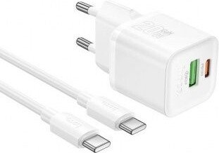 Сетевое зарядное Hoco N65 USB Type-C (белый)