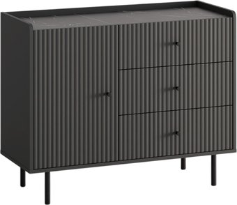Тумба Anrex Soho 1D3S (графит/мрамор/дарк грей)