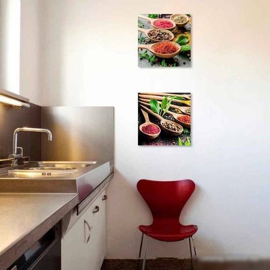 Картина на стекле Stamprint Специи в ложках 6 КТ015 (50x50)