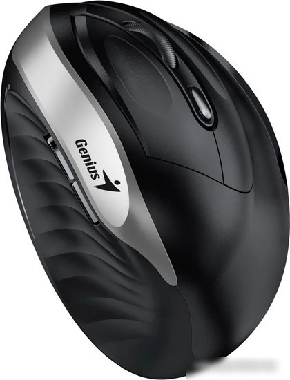 Вертикальная мышь Genius Ergo 8250S (черный/серебристый)