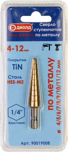 Сверло ДИОЛД 4-12 мм 90019008