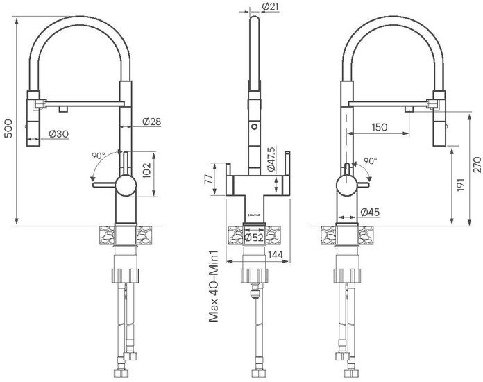 Смеситель Paulmark Gravity Gr213188-CR