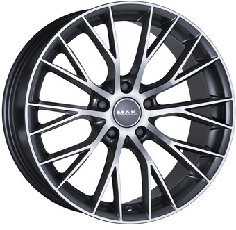 Литые диски MAK Munchen 18x8" 5x120мм DIA 72.6мм ET 34мм Gun Met-Mirror Face