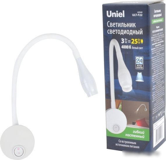 Бра Uniel ULT-F22-3W/4000K IP20 WHITE UL-00004239