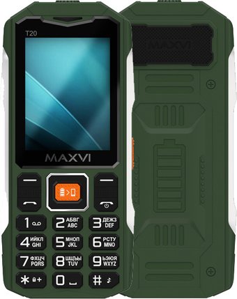Кнопочный телефон Maxvi T20 (зеленый)