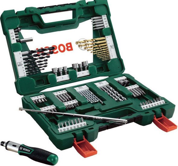 Универсальный набор инструментов Bosch V-Line Titanium 2607017195 91 предмет