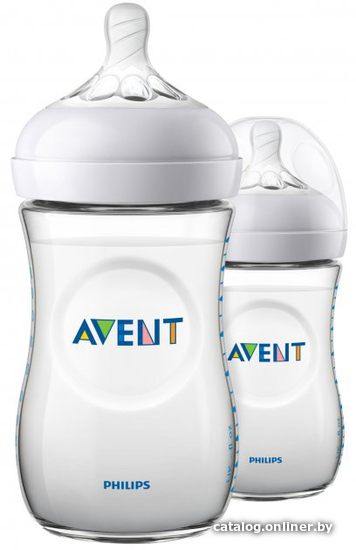 Набор бутылочек для кормления Philips Avent Natural SCF033/27 2 шт (260 мл) Набор бутылочек для кормления Philips Avent Natural SCF033/27 2 шт (260 мл)