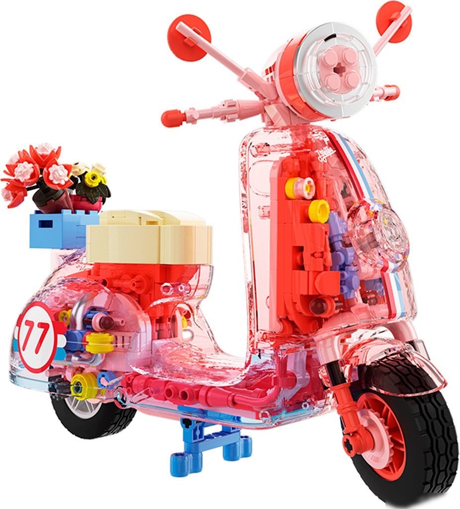 Конструктор Jaki Розовый мопед JK8325-1