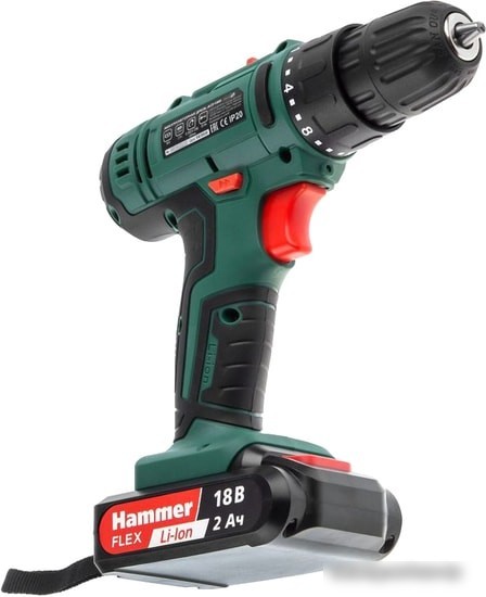 Дрель-шуруповерт Hammer Flex ACD18BS (с 2-мя АКБ, кейс)