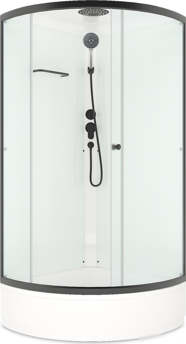 Душевая кабина Domani-Spa Simple 99 Mid 90x90 DS01Sm99MWM00.Gt-V1.2-Black