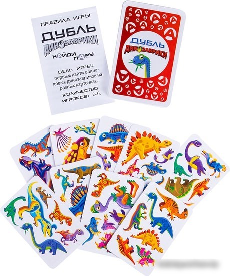 Настольная игра Dream Makers Дубль. Динозаврики 2119С
