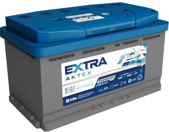 Автомобильный аккумулятор АкТех Extra Premium L+ (100 А·ч)