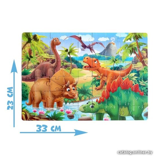 Пазл Puzzle Time Земля динозавров 4637539 (54 эл)